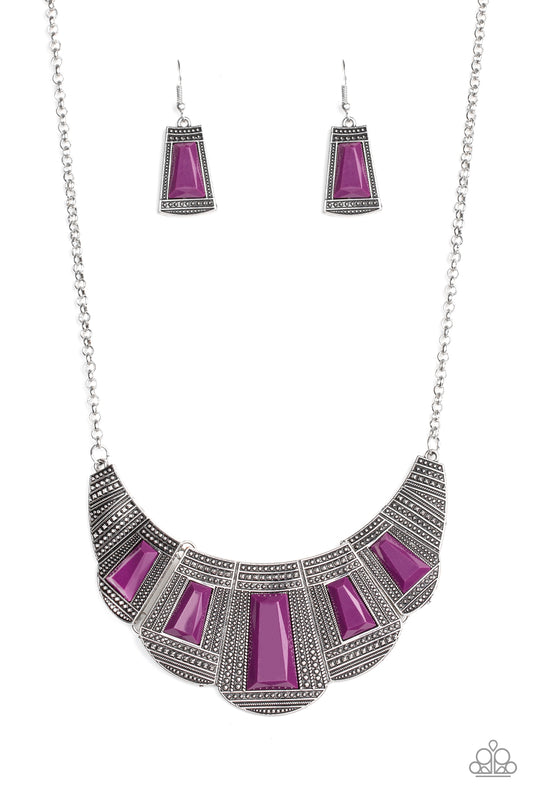 Paparazzi Necklaces - Lion Den - Purple