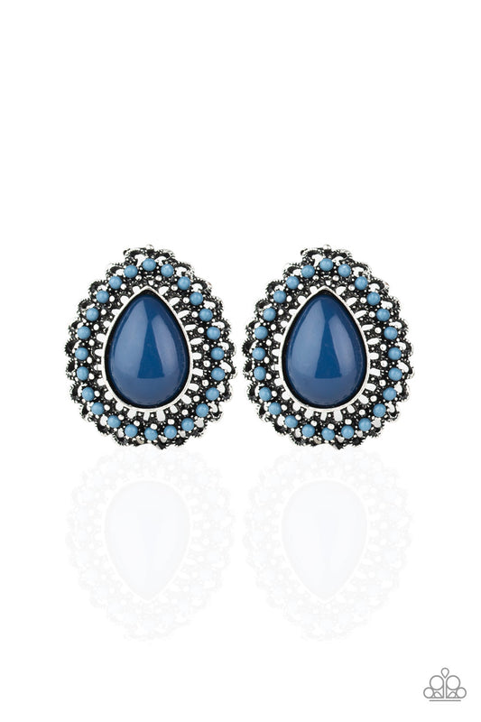 Paparazzi Earrings - Beaded Blast - Blue