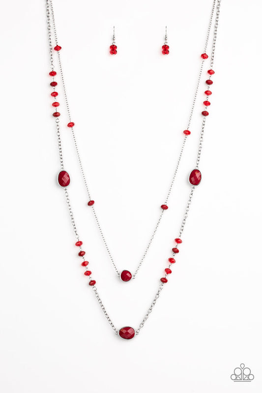 Paparazzi Necklaces - Dazzle The Crowd - Red
