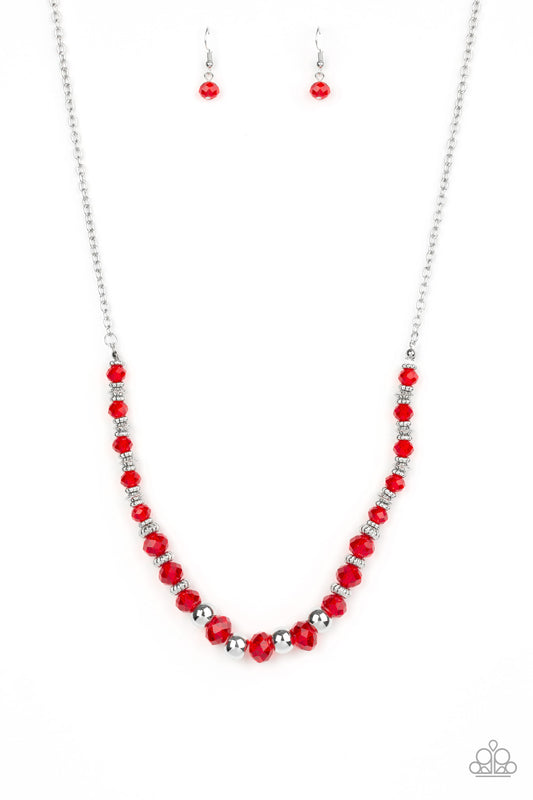 Paparazzi necklaces - Stratosphere Sparkle - Red