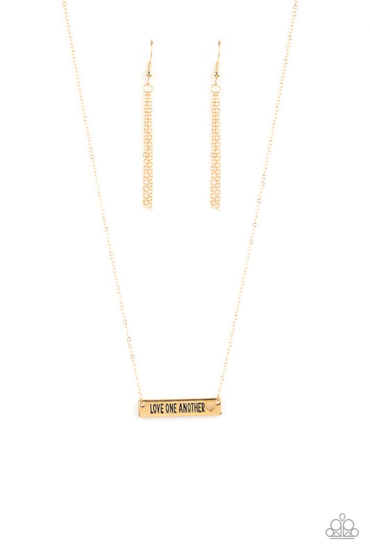 Paparazzi Necklaces - Love One Another - Gold