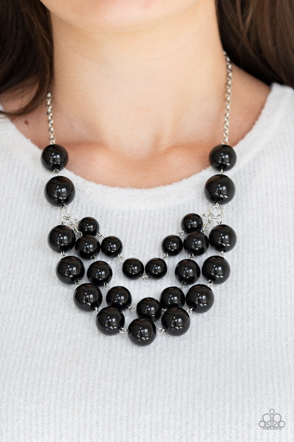 Paparazzi Necklaces - Miss Pop-YOU-larity - Black