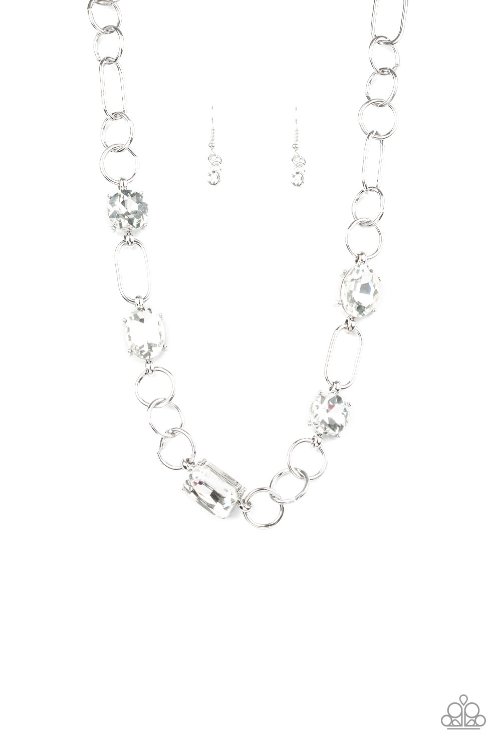 Paparazzi Necklaces - Urban District - White