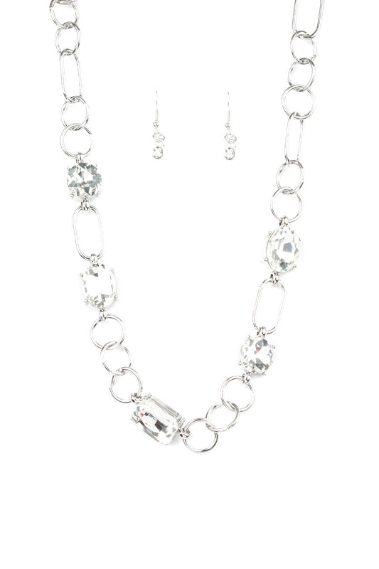 Paparazzi Necklaces - Urban District - White