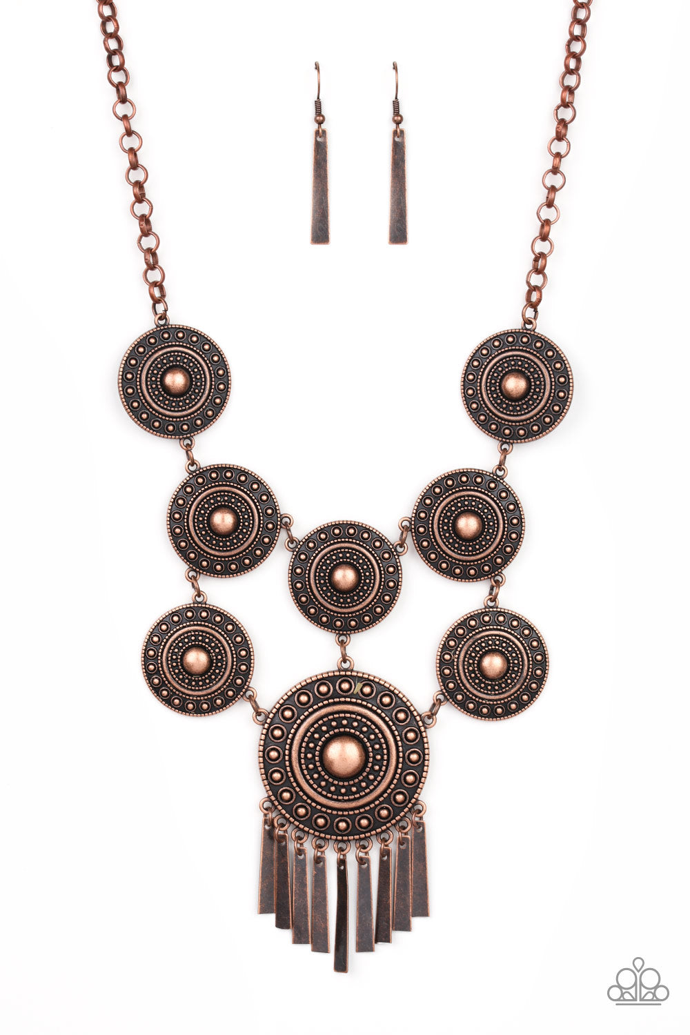 Paparazzi Necklaces - Modern Medalist - Copper