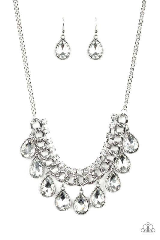 Paparazzi Necklaces - All Toget-HEIR Now - White