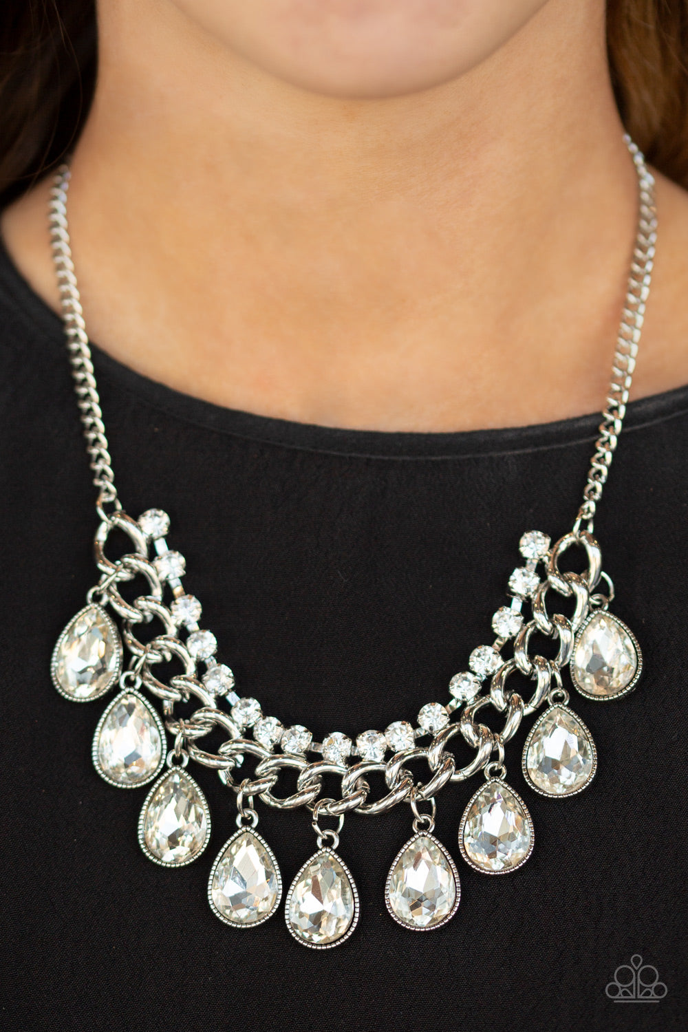 Paparazzi Necklaces - All Toget-HEIR Now - White