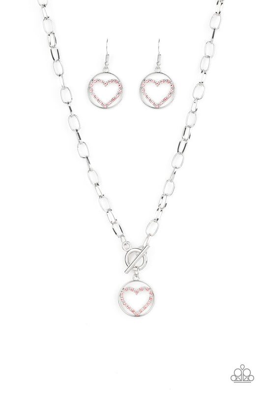 Paparazzi Necklaces - With My Whole Heart - Pink