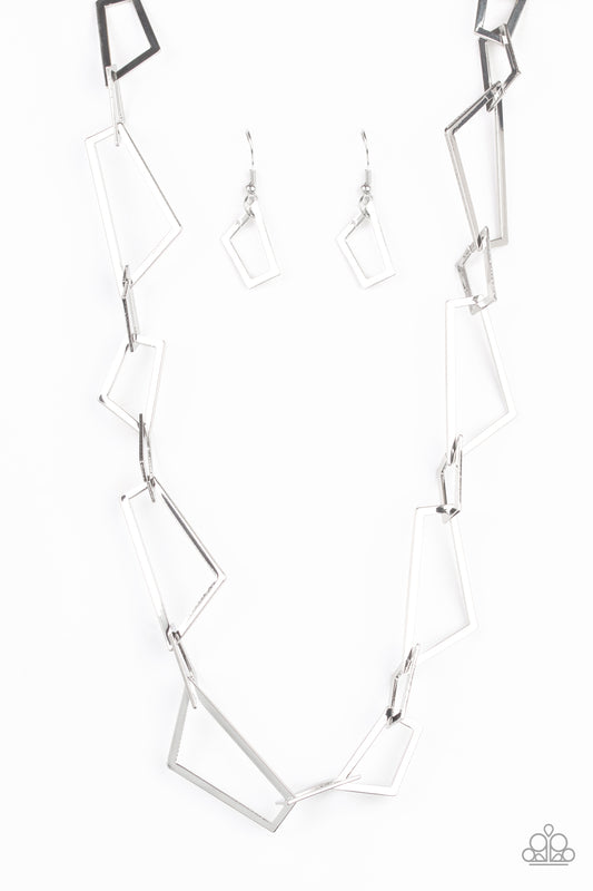 Paparazzi Necklaces - Shattering Records - Silver