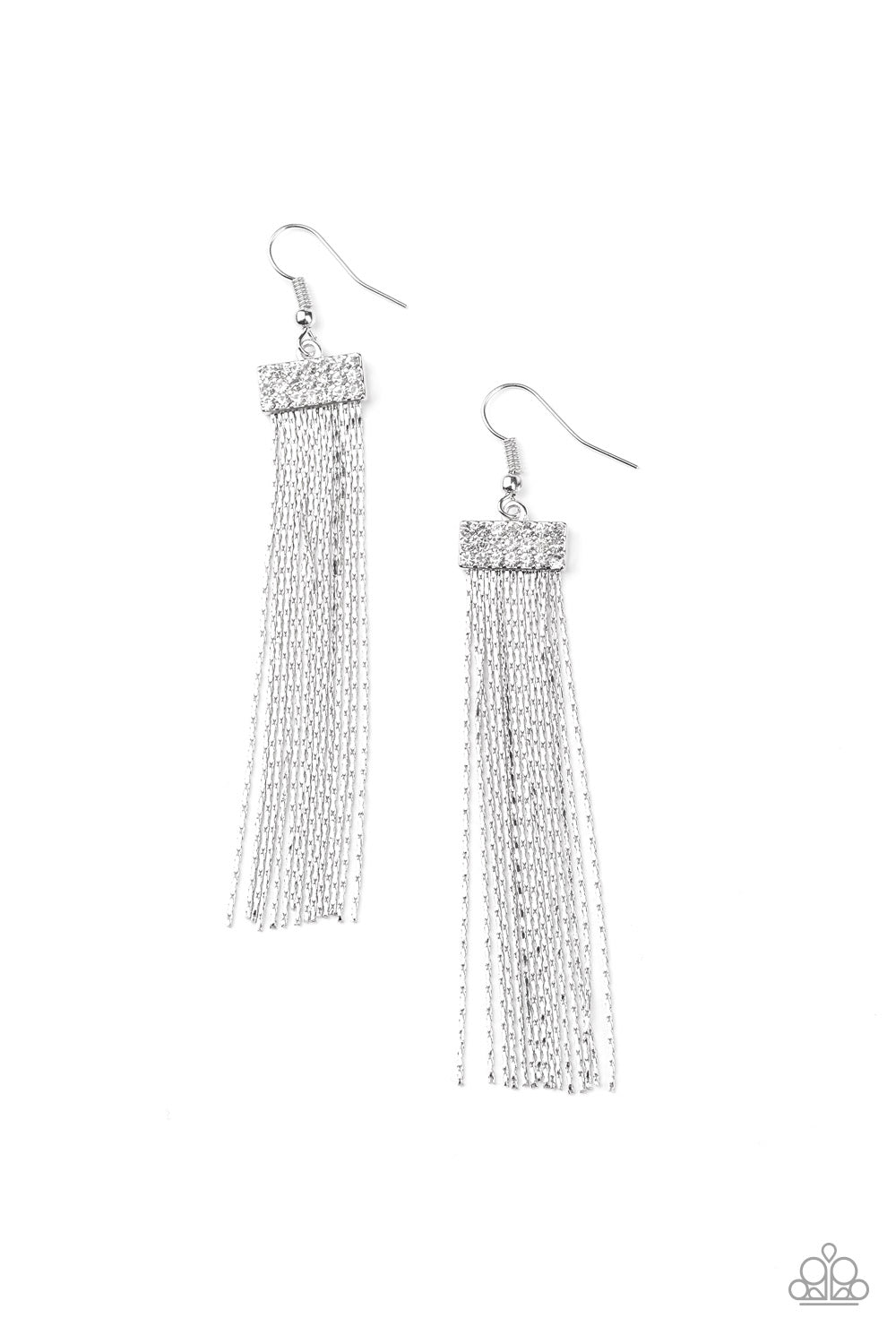 Paparazzi Earrings - Twinkling Tapestry - White