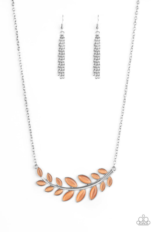 Paparazzi Necklaces - Frosted Foliage - Orange