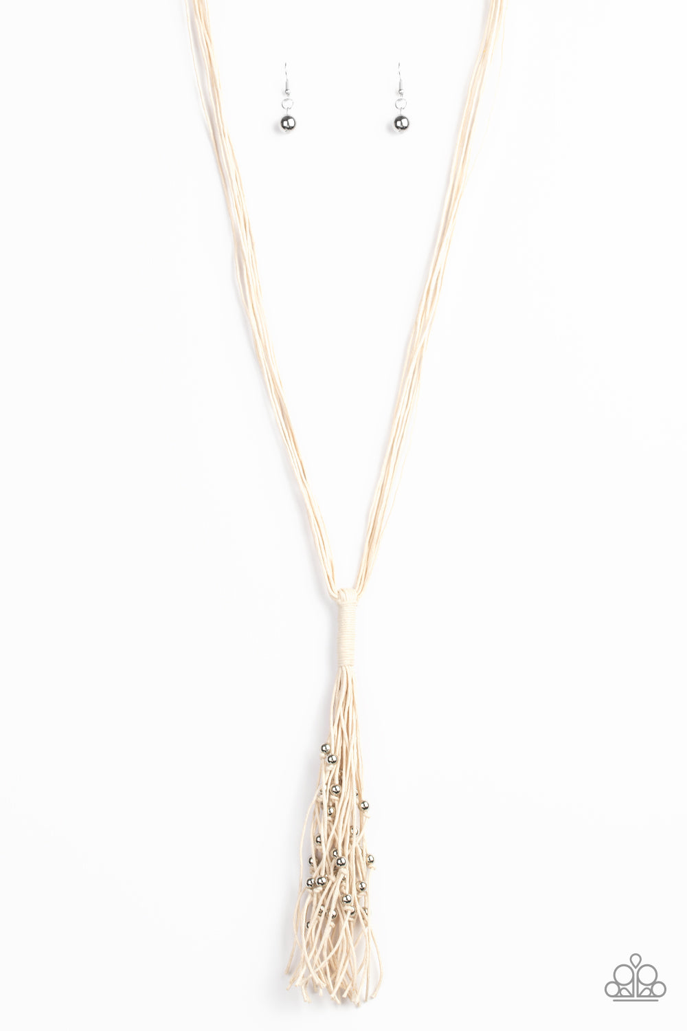 Paparazzi Necklaces - Hand-Knotted Knockout - White