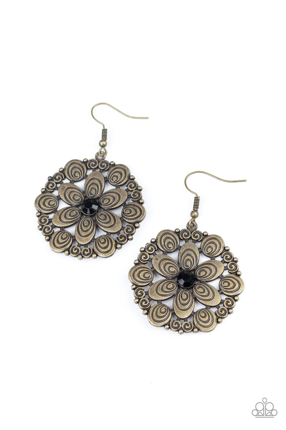 Paparazzi Earrings - Grove Groove - Black