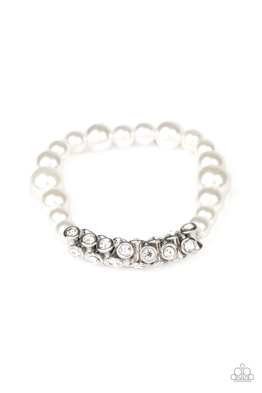 Paparazzi Bracelets - Traffic - Stopping Sparkle - White