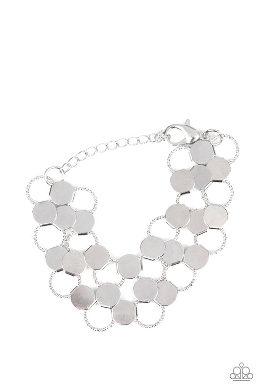 Paparazzi Bracelets - Clasp - Cast A Wider Net - Silver