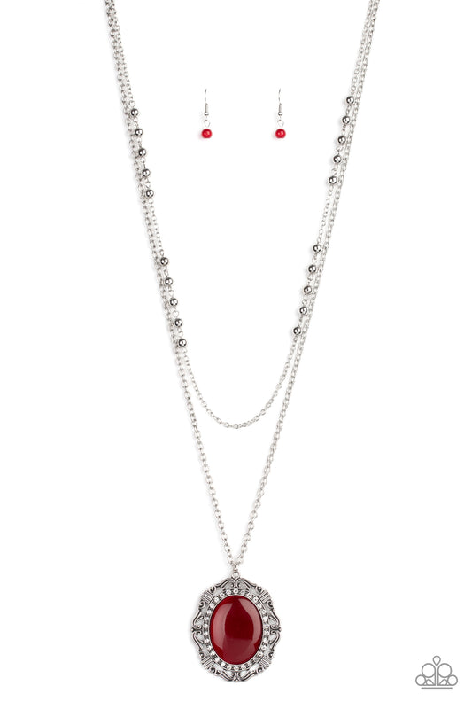 Paparazzi Necklaces - Endlessly Enchanted - Red