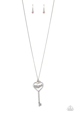 Paparazzi Necklaces - The Key to Mom's Heart - Multi