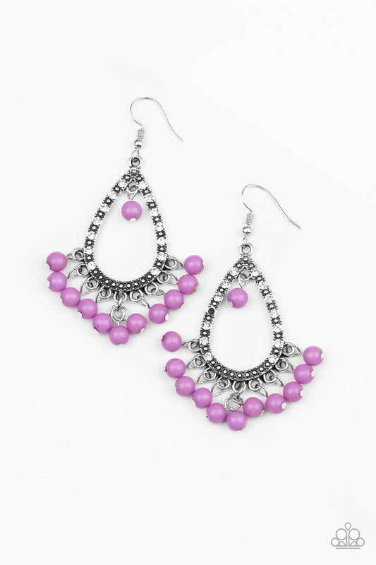 Paparazzi Earrings - Positively Prismatic - Purple