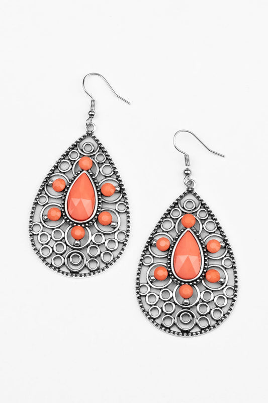 Paparazzi Earrings - Modern Garden - Orange