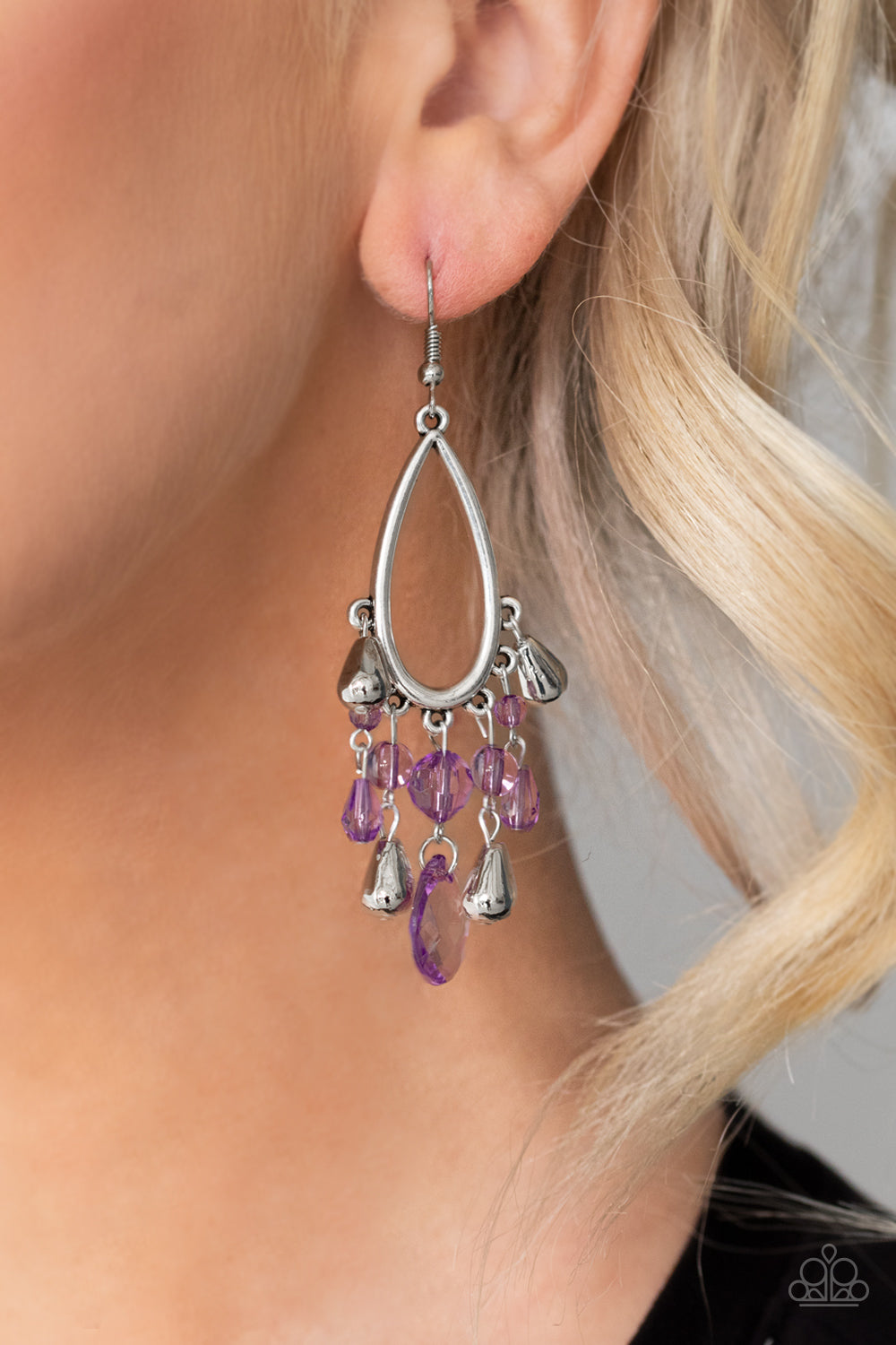 Paparazzi Earrings - Summer Catch - Purple