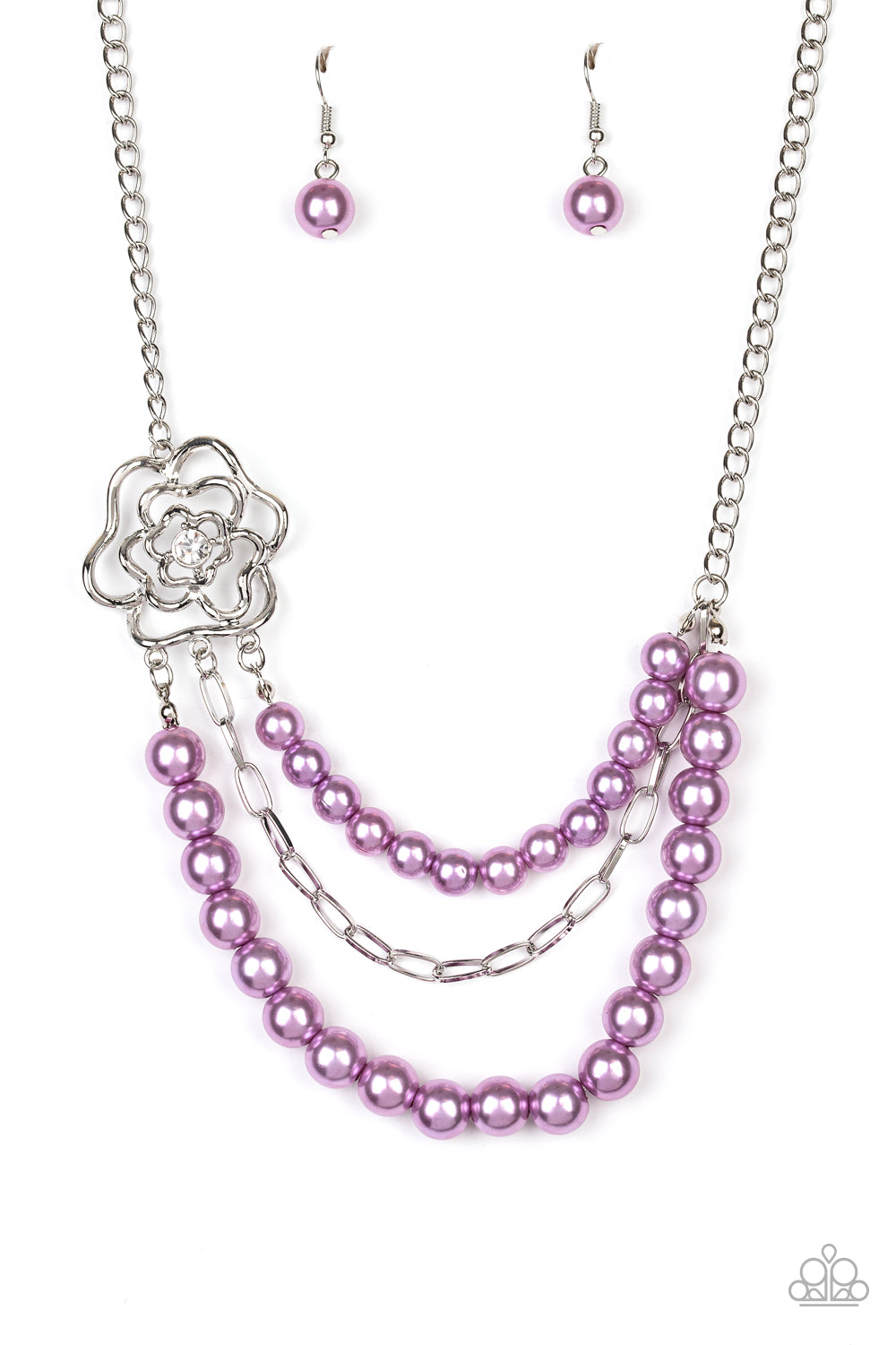 Paparazzi Necklaces - Fabulously Floral - Purple