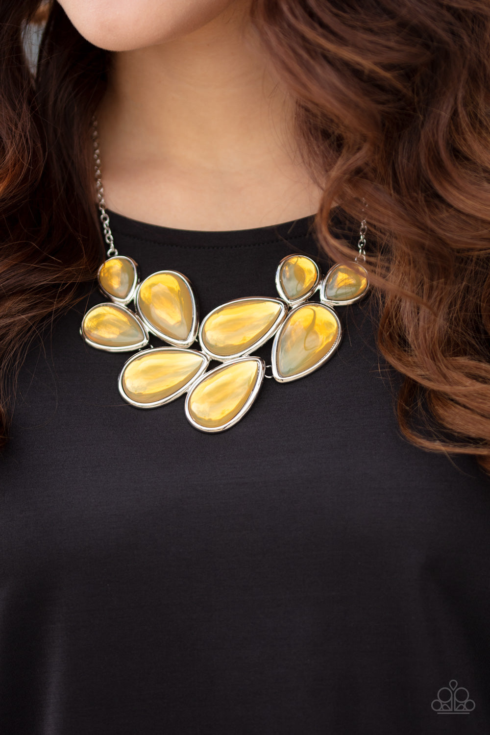 Paparazzi Necklaces - Iridescently Irresistible - Yellow