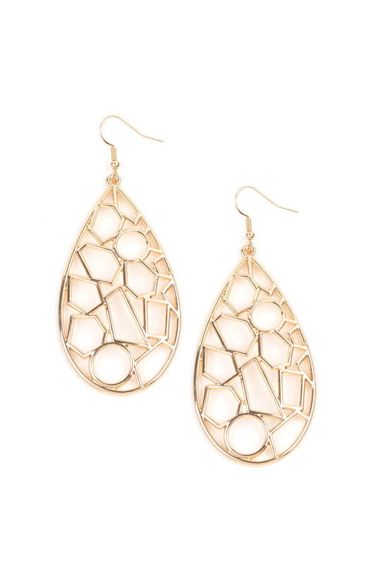Paparazzi Earrings - Reshaped Radiance - Gold