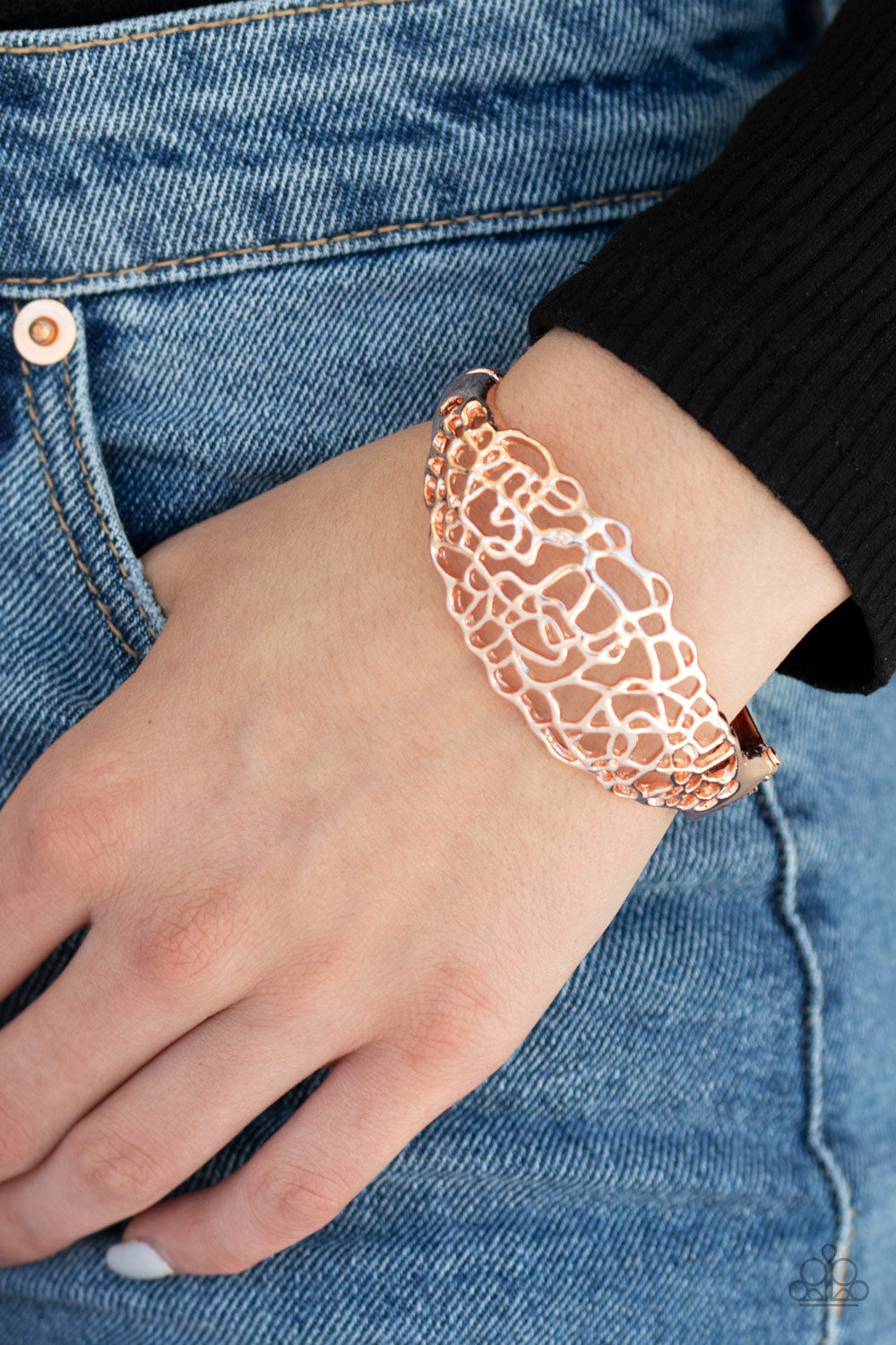 Paparazzi Bracelets - Airy Asymmetry - Rose Gold