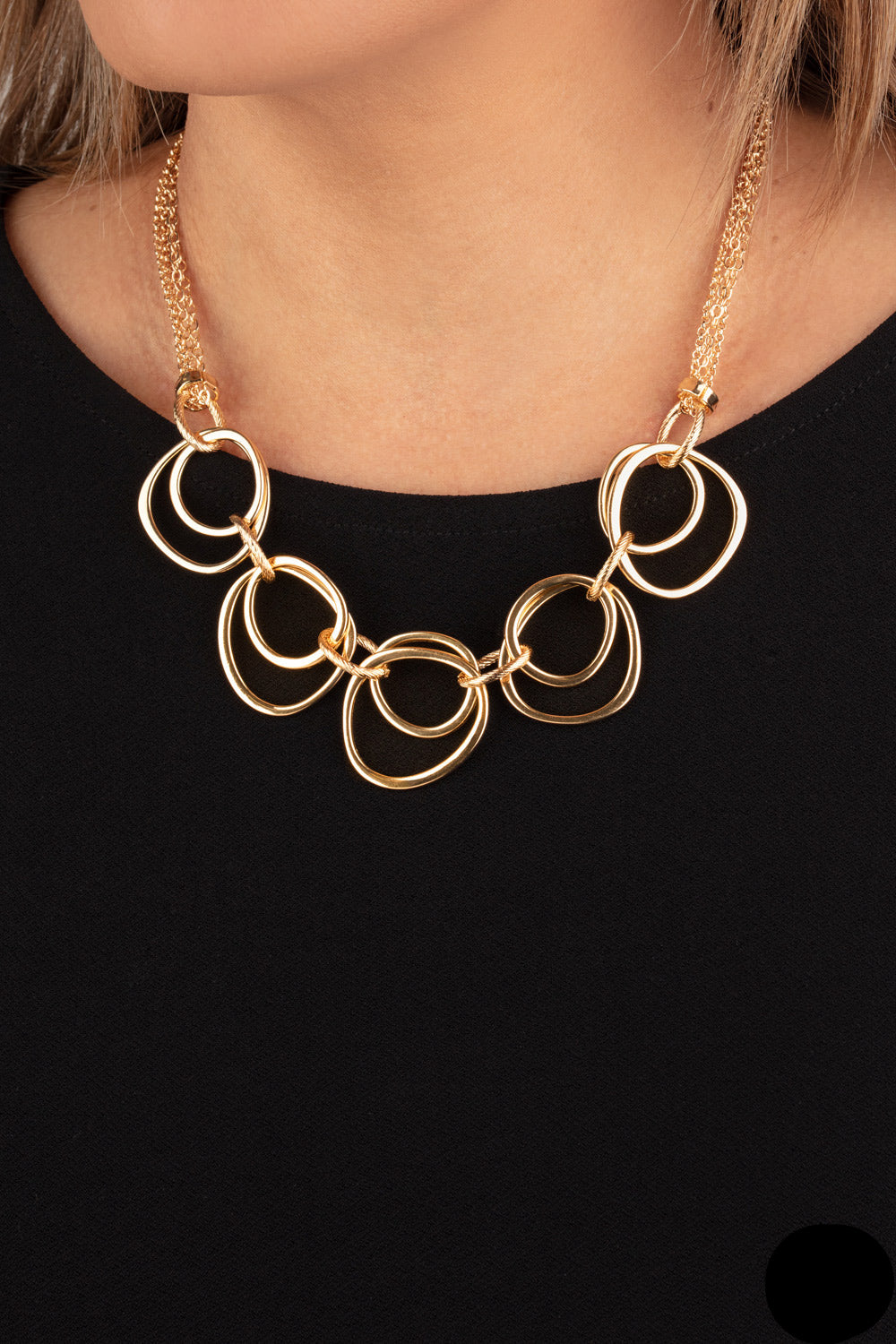 Paparazzi Necklaces - Asymmetrical Adornment - Gold