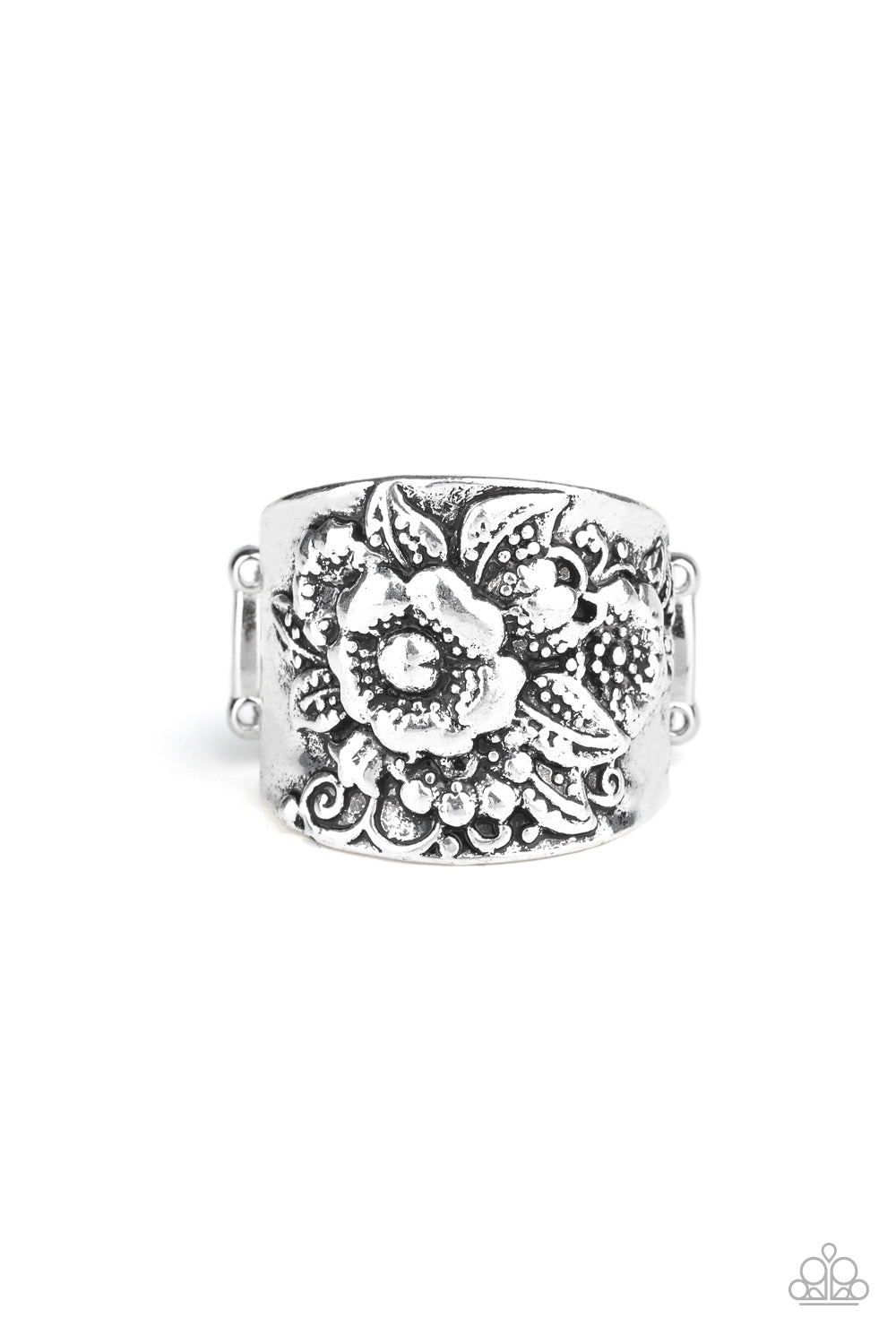 Paparazzi Rings - Tropical Bloom - Silver
