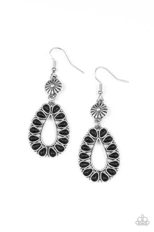 Paparazzi Earrings - Stone Orchard - Black