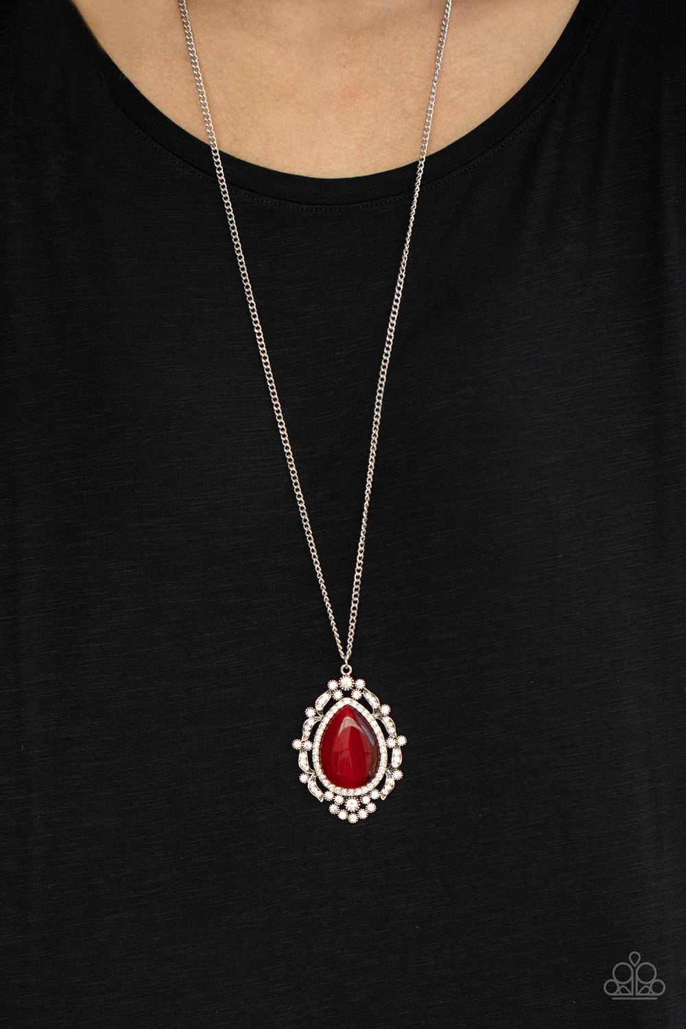 Paparazzi Necklaces - Frozen Gardens - Red