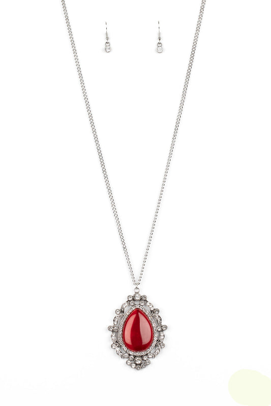 Paparazzi Necklaces - Frozen Gardens - Red