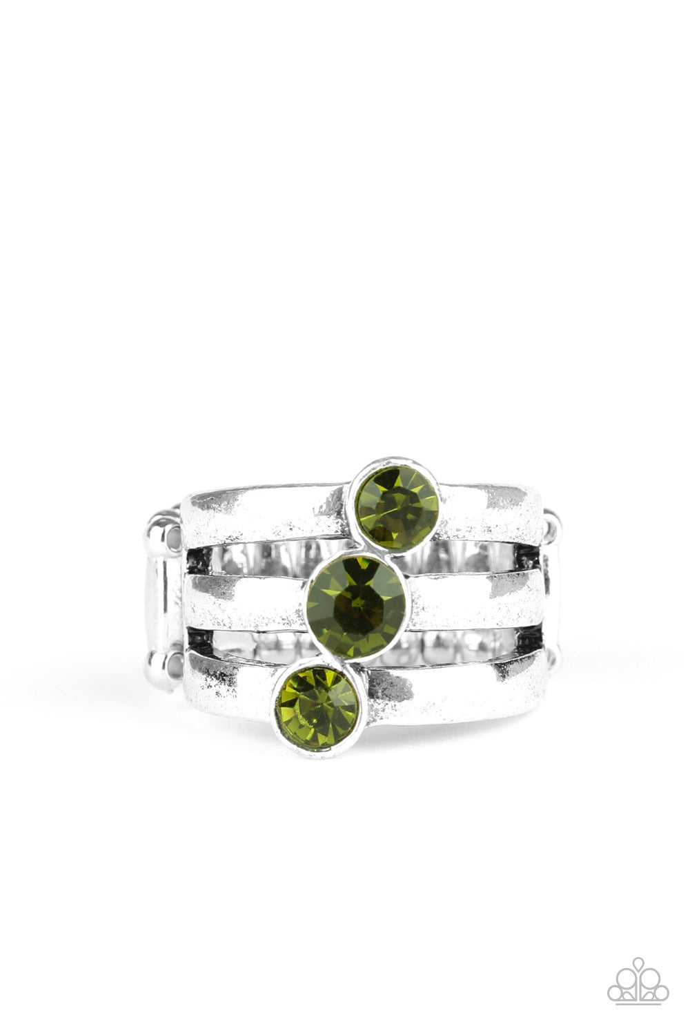 Paparazzi Rings - Triple The Twinkle - Green