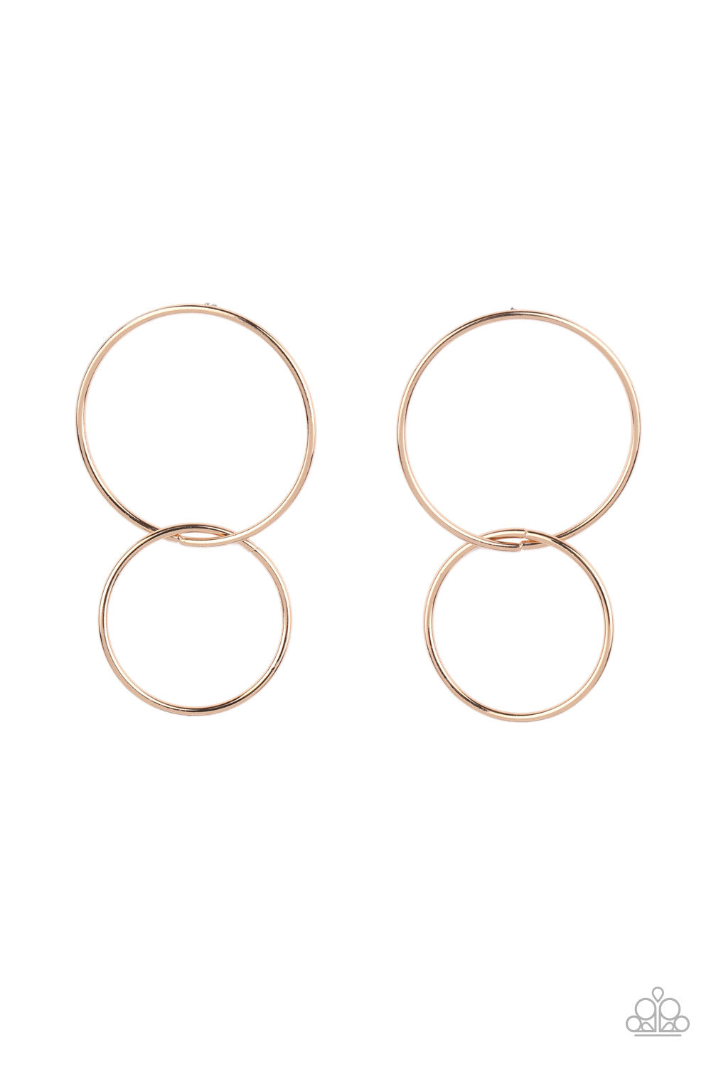 Paparazzi Earrings - City Simplicity - Gold