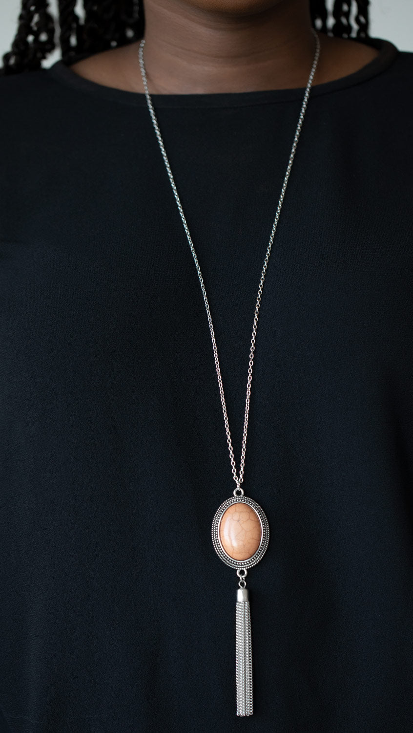 Paparazzi Necklaces - Nomadic Dramatics - Brown