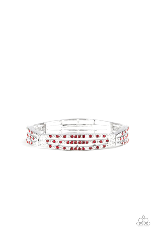 Paparazzi Bracelets - Suburban Scene - Red