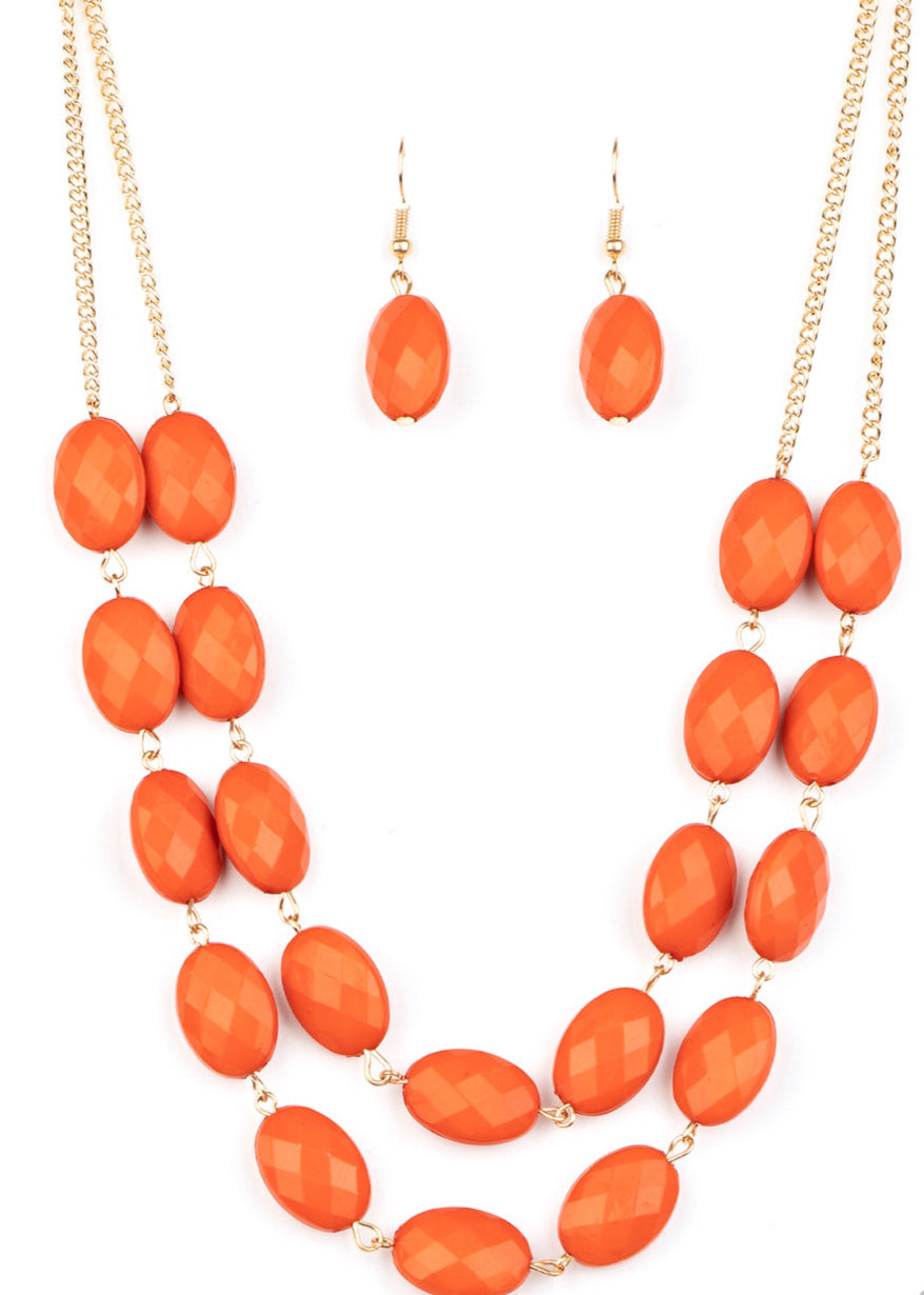 Paparazzi Necklaces - Max Volume - Orange