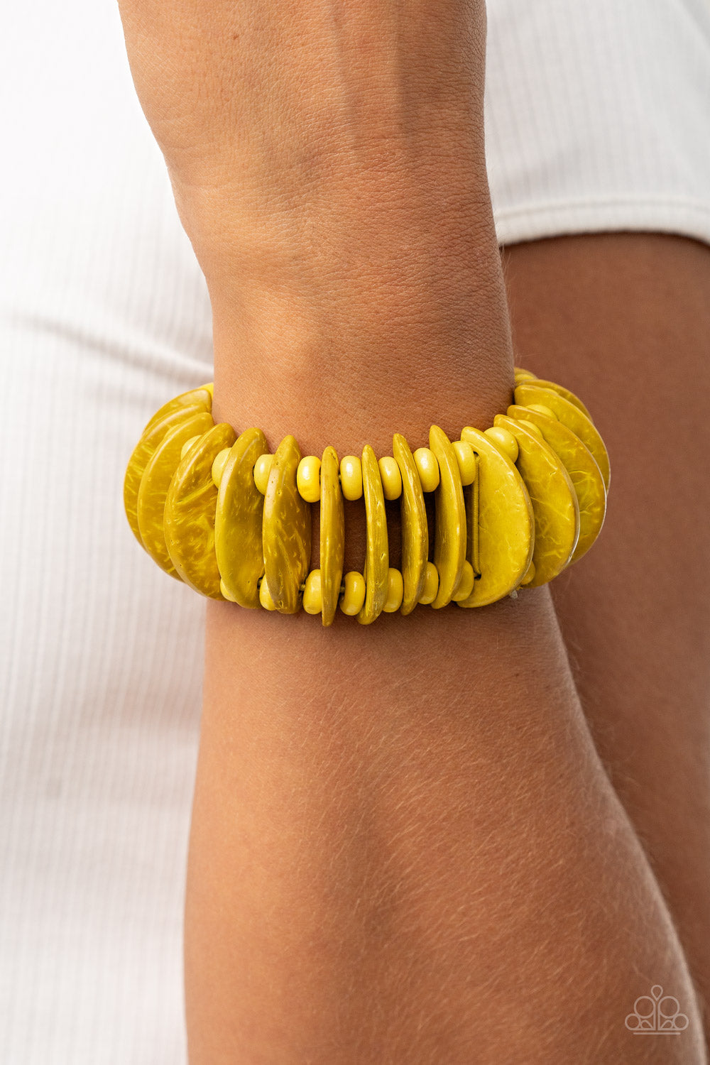 Paparazzi Bracelets - Tropical Tiki Bar - Yellow