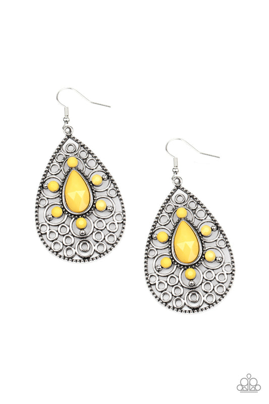 Paparazzi Earrings - Modern Garden - Yellow