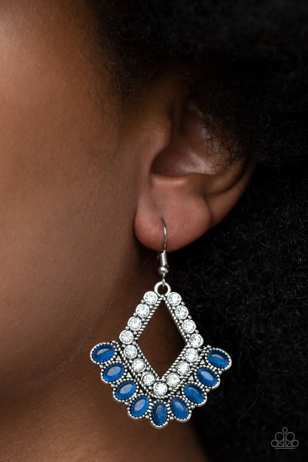 Paparazzi Earrings - Just BEAM Happy - Blue