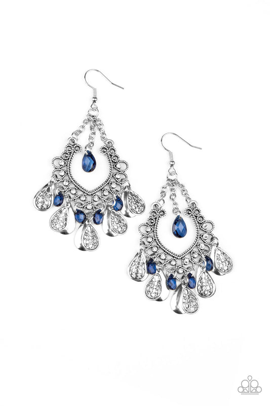 Paparazzi Earrings - Musical Gardens - Blue