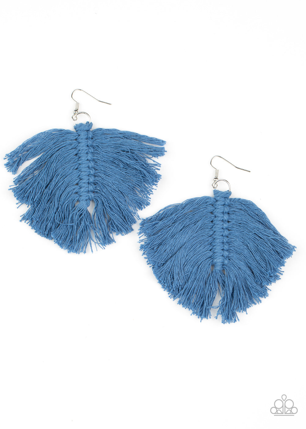 Paparazzi Earrings - Macrame Mamba - Blue