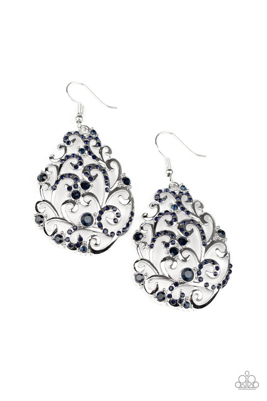 Paparazzi Earrings - Winter Garden - Blue