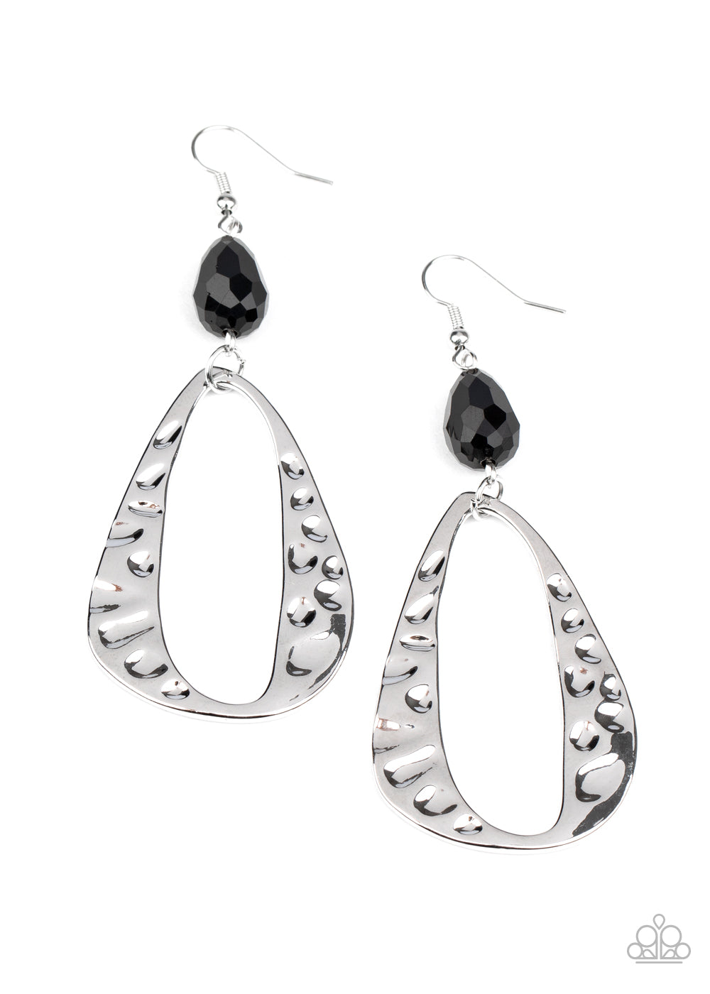 Paparazzi Earrings - Enhanced Elegance - Black
