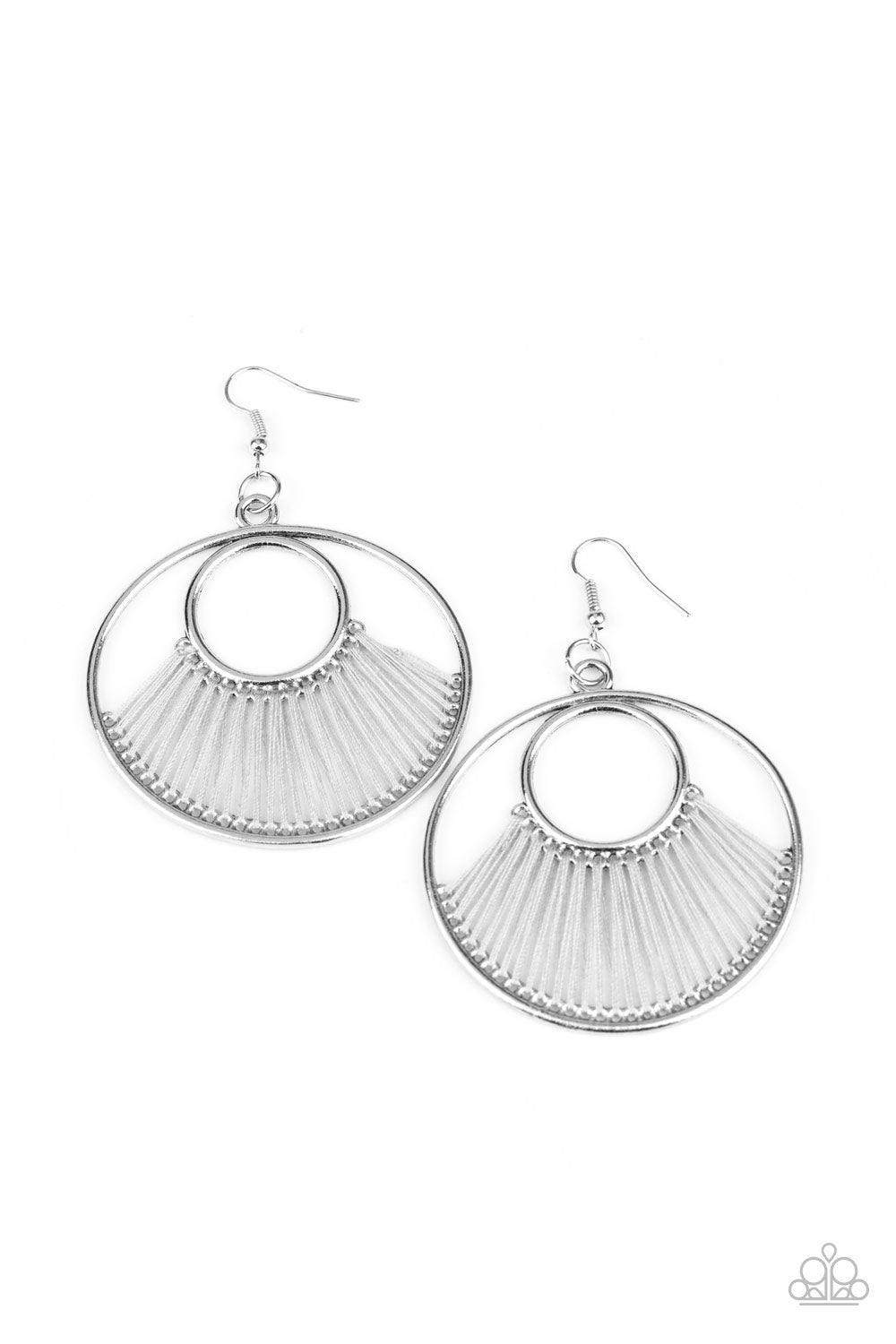 Paparazzi Earrings - Really High - Strung - Silver