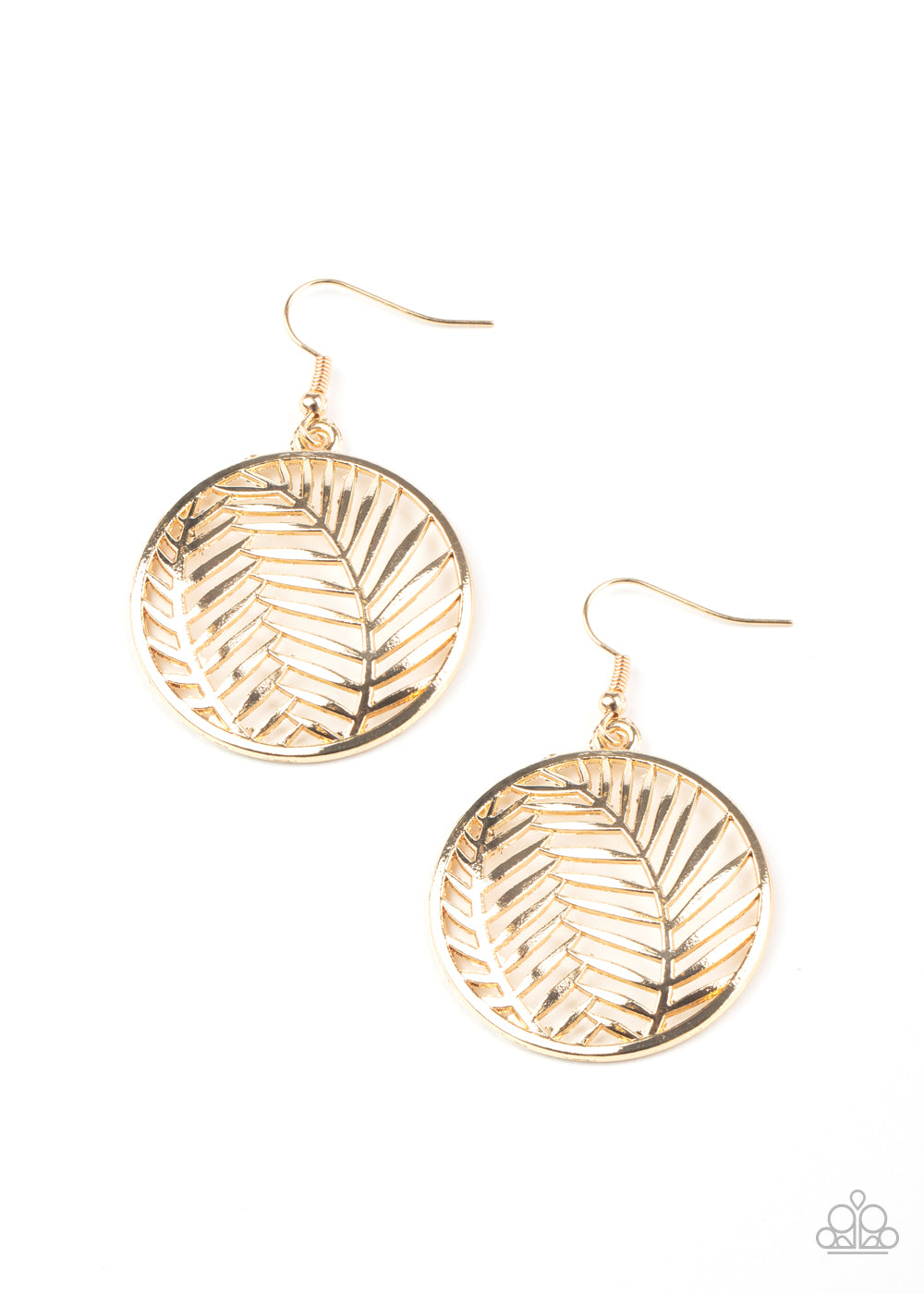 Paparazzi Earrings - Palm Perfection - Gold