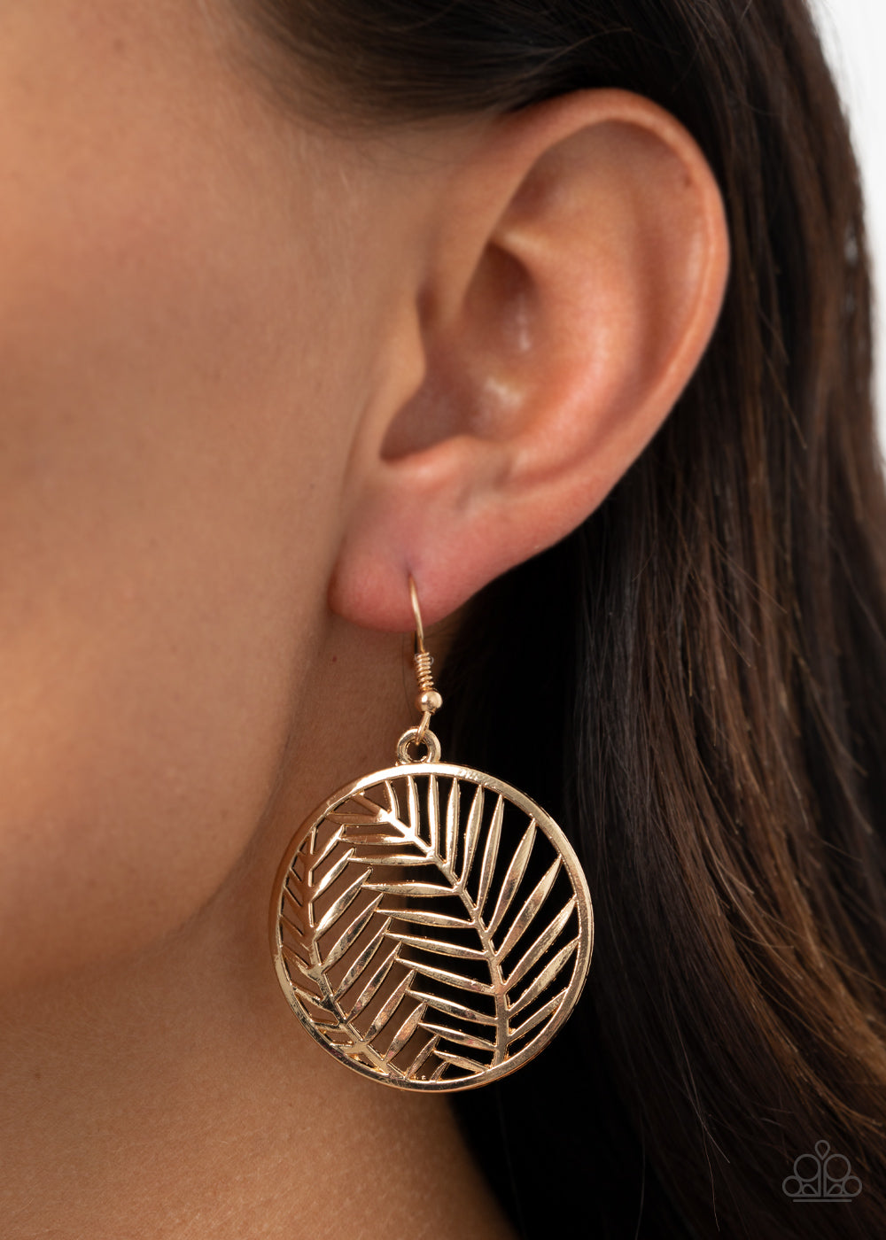 Paparazzi Earrings - Palm Perfection - Gold