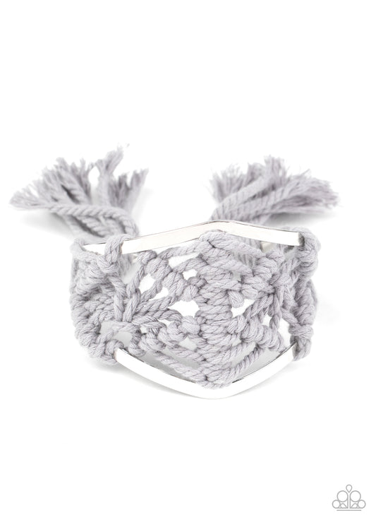 Paparazzi Bracelets - Macrame Mode - Silver