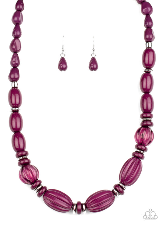 Paparazzi Necklaces - High Alert - Purple